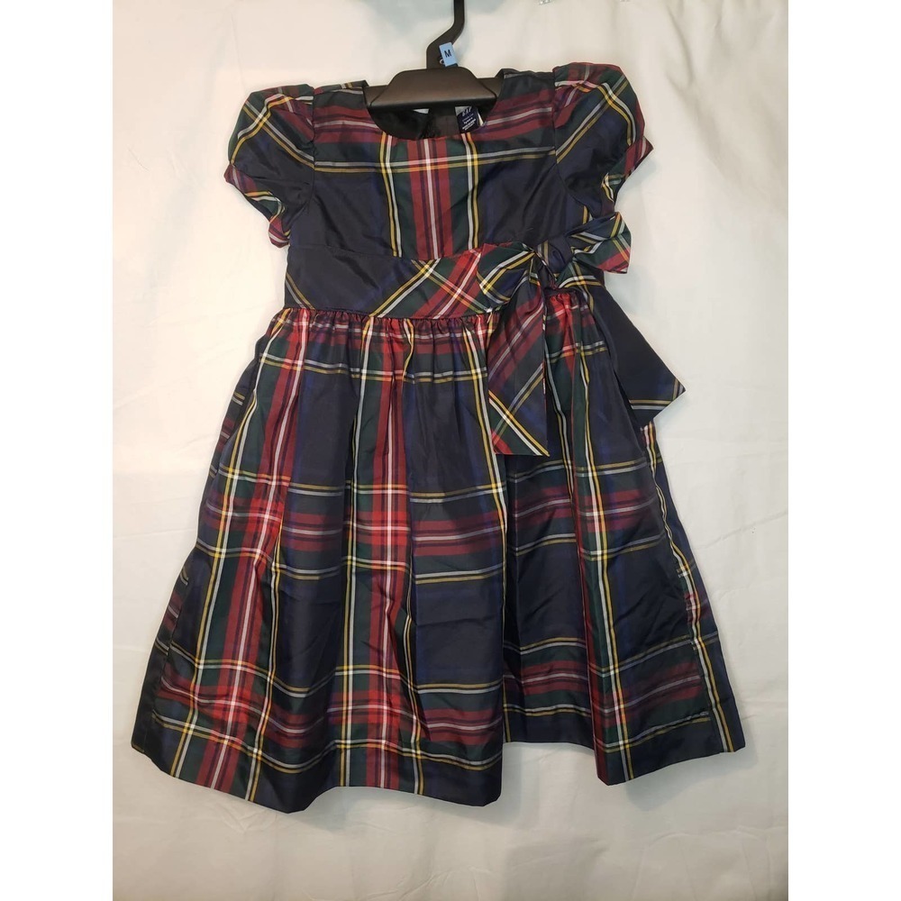 Gap size 2 years plaid dress. Bow detail. Zippered back. Lined. EUC